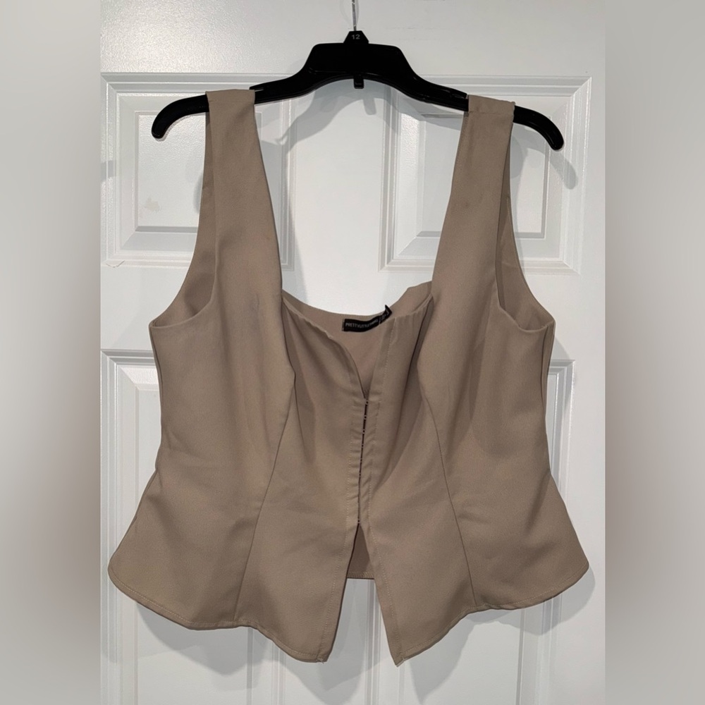 PrettyLittleThing Taupe Vest/Tank